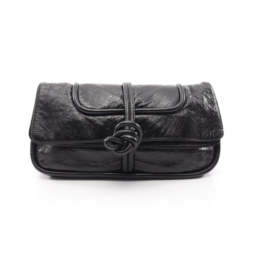 Loewe Twisted Knot Shoulder Bag Leather Black